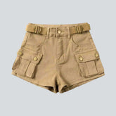 Jeansshorts in Cargo-Farben für Damen