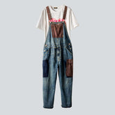 Cargo Patchwork Herren Jeans Jumpsuit