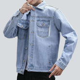 Lässige Herren Blue Jeansjacke