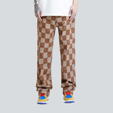 Karierte Loose Jeans für Herren