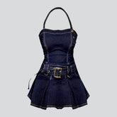 Klassisches Mini-Jeanskleid für Damen