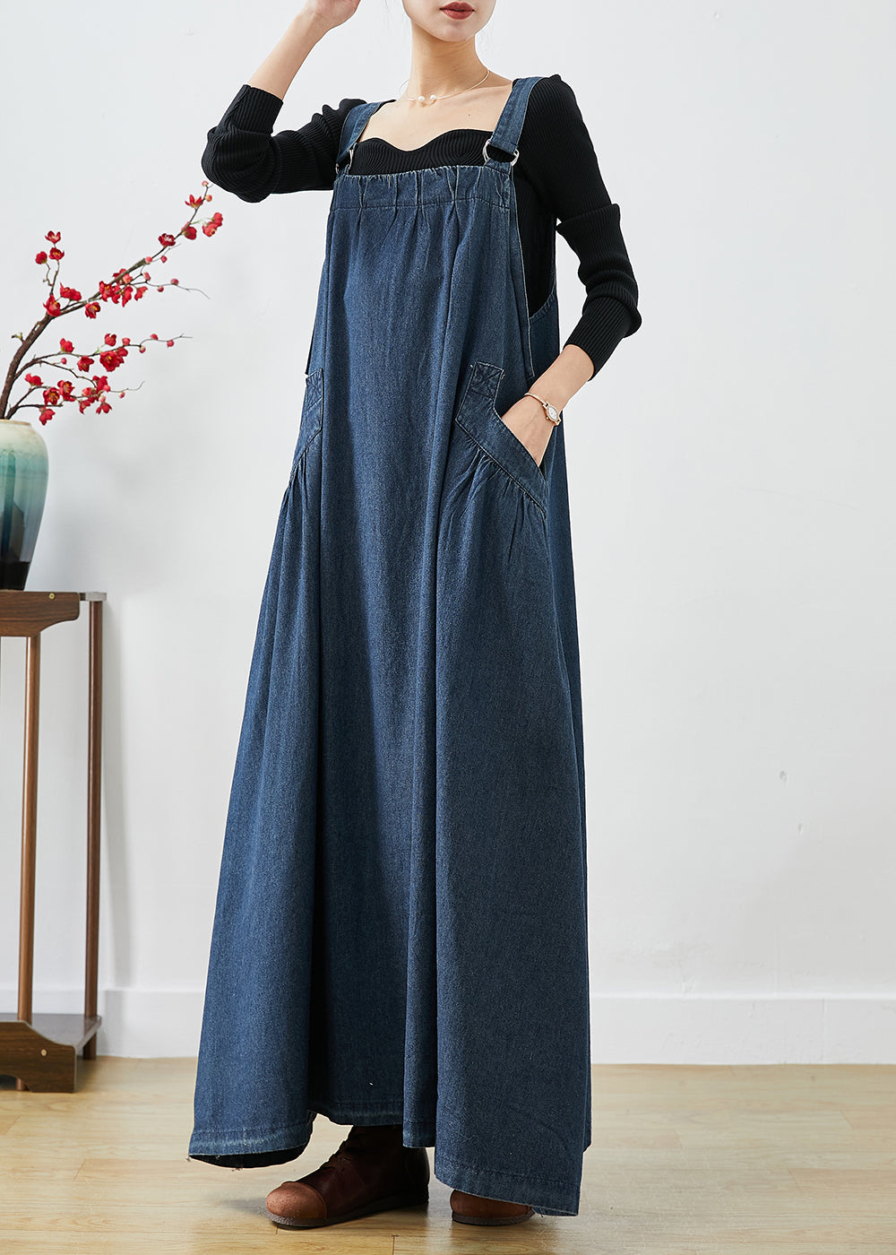 Classy Navy Oversized Exra Large Hem Denim Strap Dresses Fall Rae Jeans Classy Navy Oversized Exra Large Hem Denim Strap Dresses Fall Rae Jeans