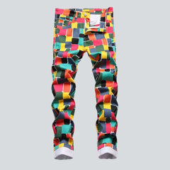 Vaqueros de hombre a cuadros de color