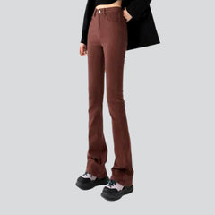 Jeans de cintura alta de color para mujer