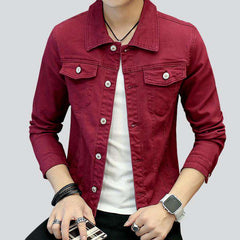 Farbe schlanke Herren Jeansjacke