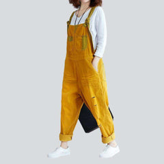 Color urban women denim jumpsuit