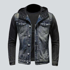 Vintage-Jeansjacke mit Baumwollärmeln