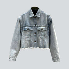 Chaqueta vaquera vintage corta para mujer