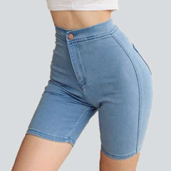 Cycling skinny women denim shorts