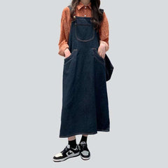 Vestido vaquero sin mangas azul oscuro