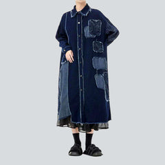 Vestido vaquero de patchwork oscuro
