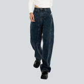Dunkle Vintage Damen Baggy Jeans