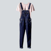 Jumpsuit aus dunkel gewaschenem Denim