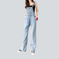 Denim jumpsuit in light wash