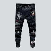 Destroyed bemalte Herrenjeans