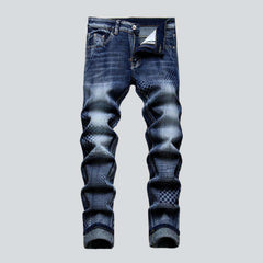 Herrenjeans mit digitalem Ornament-Print
