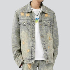 Distressed Vintage Jeansjacke für Herren