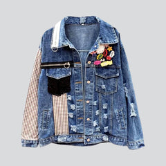 Chaqueta vaquera adornada para mujer