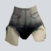 Vintage-Jeansshorts mit sichtbaren Taschen
