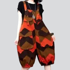 Modischer Jeans-Strampler mit Aufdruck für Damen