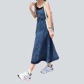 Ärmelloses Fit & Flare-Jeanskleid