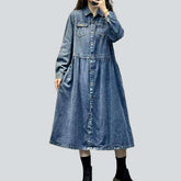 Vintage-Jeanskleid mit Klappentasche