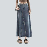 Bodenlanger Vintage-Jeansrock