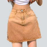 Mini-Jeansrock mit Farbverlaufswaschung
