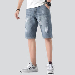 pantalones cortos vaqueros rotos para hombre