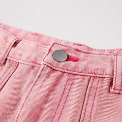 Vintage rosa Damen Baggy Jeans