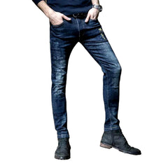 Vaqueros para hombre con estampado de inscripción de tigre