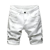 Pantalones cortos vaqueros rotos para hombre