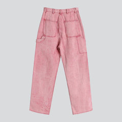 Vintage rosa Damen Baggy Jeans