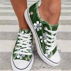 Floral Print Canvas Shoes