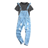 Mono vaquero azul claro roto