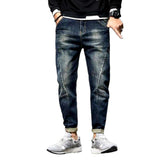 Dunkel gesandete, lockere Herrenjeans