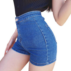 Shorts de mezclilla sin bolsillo delantero