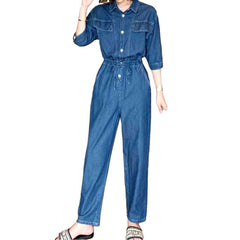 Korean style loose women overall