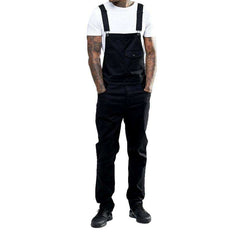 Monochrome urban men denim dungaree