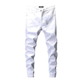 Vaqueros blancos elásticos y cómodos