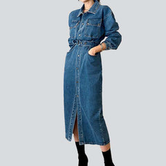 Fashion long denim dress