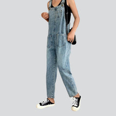 Jeans-Jumpsuit mit gerader Tasche für Damen