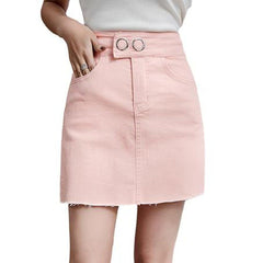 Mini-Jeansrock mit Knöpfen