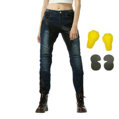 Vaqueros biker transpirables de verano para mujer.