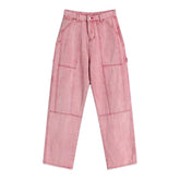 Vintage pink women baggy jeans