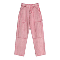 Vintage rosa Damen Baggy Jeans