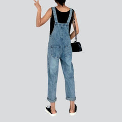 Jeans-Jumpsuit mit gerader Tasche für Damen