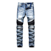 Vaqueros biker con cremalleras laterales