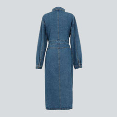 Fashion long denim dress