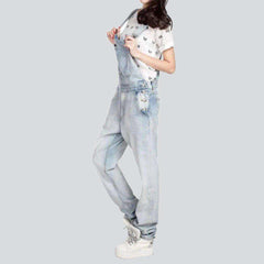 Peto vaquero vintage desteñido para mujer